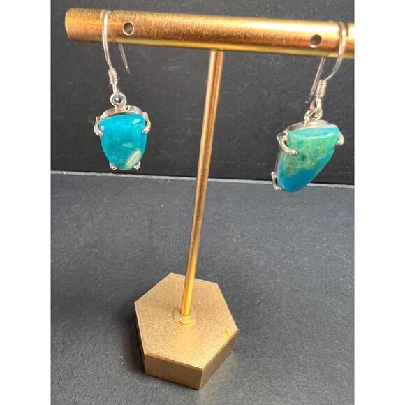 NEW Peruvian opalina sterling silver dangle earrings - Picture 10 of 11